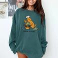 Dog Cooking The Books Comfort Colors Sweatshirt Chalky Mint