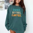 Dogs Books Coffee Reading Book Lover Comfort Colors Sweatshirt Chalky Mint Dogs Books Coffee Reading Book Lover Comfort Colors Sweatshirt Chalky Mint