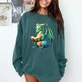 Dragon With Book Comfort Colors Sweatshirt Chalky Mint