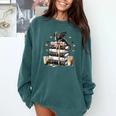Dragon Hoard Of Books Reading Lover Cute Art Comfort Colors Sweatshirt Chalky Mint