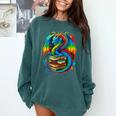 Dragon Reading Colorful Fantasy Book Lover Comfort Colors Sweatshirt Chalky Mint Dragon Reading Colorful Fantasy Book Lover Comfort Colors Sweatshirt Chalky Mint