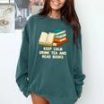 Drink Tea And Read Books Reading Bookworm Literature Comfort Colors Sweatshirt Chalky Mint