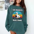 Ducks Books Lover Easily Distracted By Ducks & Books Comfort Colors Sweatshirt Chalky Mint