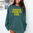 Dungeon Crawler Carl Yellow Text Logo LitRPG Series Book Comfort Colors Sweatshirt Chalky Mint Dungeon Crawler Carl Yellow Text Logo LitRPG Series Book Comfort Colors Sweatshirt Chalky Mint