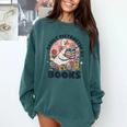 Easily Distracted By Books Read Goose Lover Bookworm Reading Comfort Colors Sweatshirt Chalky Mint