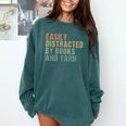 Easily Distracted By Books And Yarn Knitting & Crocheting Comfort Colors Sweatshirt Chalky Mint Easily Distracted By Books And Yarn Knitting & Crocheting Comfort Colors Sweatshirt Chalky Mint