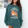 Easily Distracted By Cats And Books Cute Cat Sleeping Girls Comfort Colors Sweatshirt Chalky Mint Easily Distracted By Cats And Books Cute Cat Sleeping Girls Comfort Colors Sweatshirt Chalky Mint
