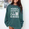 Easily Distracted By Cats And Books Reading Apparel Premium Tri-Blend Comfort Colors Sweatshirt Chalky Mint Easily Distracted By Cats And Books Reading Apparel Premium Tri-Blend Comfort Colors Sweatshirt Chalky Mint