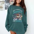 Easily Distracted By Dragons And Books Bookworm Comfort Colors Sweatshirt Chalky Mint
