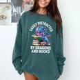 Easily Distracted By Dragons And Books Comfort Colors Sweatshirt Chalky Mint Easily Distracted By Dragons And Books Comfort Colors Sweatshirt Chalky Mint
