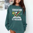 Education Is Freedom Books History Teacher Kids Comfort Colors Sweatshirt Chalky Mint