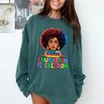Education Is Freedom History Girl Women Book Lover Comfort Colors Sweatshirt Chalky Mint