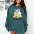 Every Bunny Loves To Read Easter Cute Reading Books Lover Comfort Colors Sweatshirt Chalky Mint