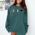 Everything a Girl Needs Books Coffee Jesus Comfort Colors Sweatshirt Chalky Mint