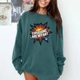 Explosions Are My Art Comic Book Boom Comfort Colors Sweatshirt Chalky Mint