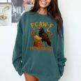 F CAW F Crow I'm Reading Book Lover Fall Comfort Colors Sweatshirt Chalky Mint
