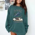 F-CAW-F Crow Book Lover Reader Gothic Humor Comfort Colors Sweatshirt Chalky Mint F-CAW-F Crow Book Lover Reader Gothic Humor Comfort Colors Sweatshirt Chalky Mint