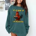 F-CAW-F I'm Reading Chicken Book Lover Introvert Meme Comfort Colors Sweatshirt Chalky Mint F-CAW-F I'm Reading Chicken Book Lover Introvert Meme Comfort Colors Sweatshirt Chalky Mint