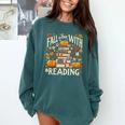 Fall In Love With Reading Book Autumn Pumpkins And Teachers Comfort Colors Sweatshirt Chalky Mint Fall In Love With Reading Book Autumn Pumpkins And Teachers Comfort Colors Sweatshirt Chalky Mint