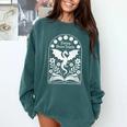 Fantasy Drama Tragedy Dragon Book Magic Gothic Moon Phases Comfort Colors Sweatshirt Chalky Mint