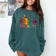Floral Flower Book Equality Human Rights Women's Rights Comfort Colors Sweatshirt Chalky Mint