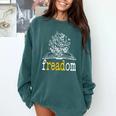 Freadom Freedom Read Banned Books Librarians Comfort Colors Sweatshirt Chalky Mint