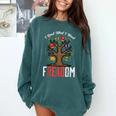 Freadom Tree Read Reading Librarian Book Across America Comfort Colors Sweatshirt Chalky Mint