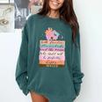 With Freedom Flowers Books And The Moon Comfort Colors Sweatshirt Chalky Mint