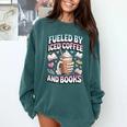 Fueled By Iced Coffee And Books Book Lover Retro Comfort Colors Sweatshirt Chalky Mint Fueled By Iced Coffee And Books Book Lover Retro Comfort Colors Sweatshirt Chalky Mint