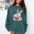Funny Book Reading Quote For Women And Girls Rabbits Comfort Colors Sweatshirt Chalky Mint