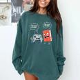 Gamer Book Lover Girl Women Bookworm Video Gaming Daughter Comfort Colors Sweatshirt Chalky Mint