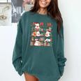 Ghost Christmas Reading Book Lover Library Christmas Teacher Comfort Colors Sweatshirt Chalky Mint