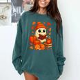 Ghost Reading Book Lovers Autumn Fall Halloween Comfort Colors Sweatshirt Chalky Mint Ghost Reading Book Lovers Autumn Fall Halloween Comfort Colors Sweatshirt Chalky Mint