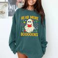 Ghost Reading Books Teacher Student Halloween Read More Book Comfort Colors Sweatshirt Chalky Mint