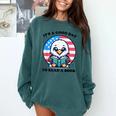 A Good Day To Read a Book Reading Eagle With American Flag Comfort Colors Sweatshirt Chalky Mint