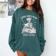 Good Girls Read Bad Books Skeleton Reading Book Halloween Comfort Colors Sweatshirt Chalky Mint Good Girls Read Bad Books Skeleton Reading Book Halloween Comfort Colors Sweatshirt Chalky Mint