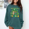 Goods Luck Read Librarian Book Patrick Days Shamrock Clover Comfort Colors Sweatshirt Chalky Mint