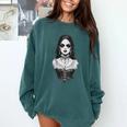 Gothic Goth Girl Woman Movie Book Art Comfort Colors Sweatshirt Chalky Mint