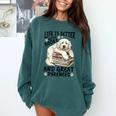 Great Pyrenees Dog Breed Life Is Better With Books And Great Comfort Colors Sweatshirt Chalky Mint