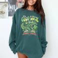 Groovy It's Good Luck To Read St Patrick's Day Book Lucky Comfort Colors Sweatshirt Chalky Mint Groovy It's Good Luck To Read St Patrick's Day Book Lucky Comfort Colors Sweatshirt Chalky Mint
