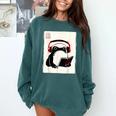 Grumpy Frog Books Music Kawaii Ink Japanese Comfort Colors Sweatshirt Chalky Mint