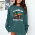 Happiness More Books Read Reading Librarian Men Women Kids Comfort Colors Sweatshirt Chalky Mint