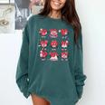 Heart Holding Reading Books Valentine Teacher Book Lover Comfort Colors Sweatshirt Chalky Mint