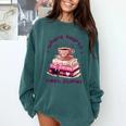 Where Hearts Groovy Meet Stories Coffee Books Valentines Day Comfort Colors Sweatshirt Chalky Mint