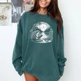Hedgehog Reading Book Full Moon Lake Scenery Comfort Colors Sweatshirt Chalky Mint