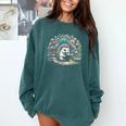 Hedgehog Reading Book Lake Scenery Reading Comfort Colors Sweatshirt Chalky Mint