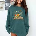 Helping Little Minds Grow Floral Book Education SPED Teacher Comfort Colors Sweatshirt Chalky Mint