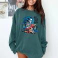 Hot Tea & Spicy Books Skeleton Reader Comfort Colors Sweatshirt Chalky Mint