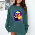 Humor Rubber Duck Reading Book Comfort Colors Sweatshirt Chalky Mint