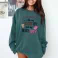 Iced Coffee & Reading Smut Books Girly Spicy Novels Comfort Colors Sweatshirt Chalky Mint